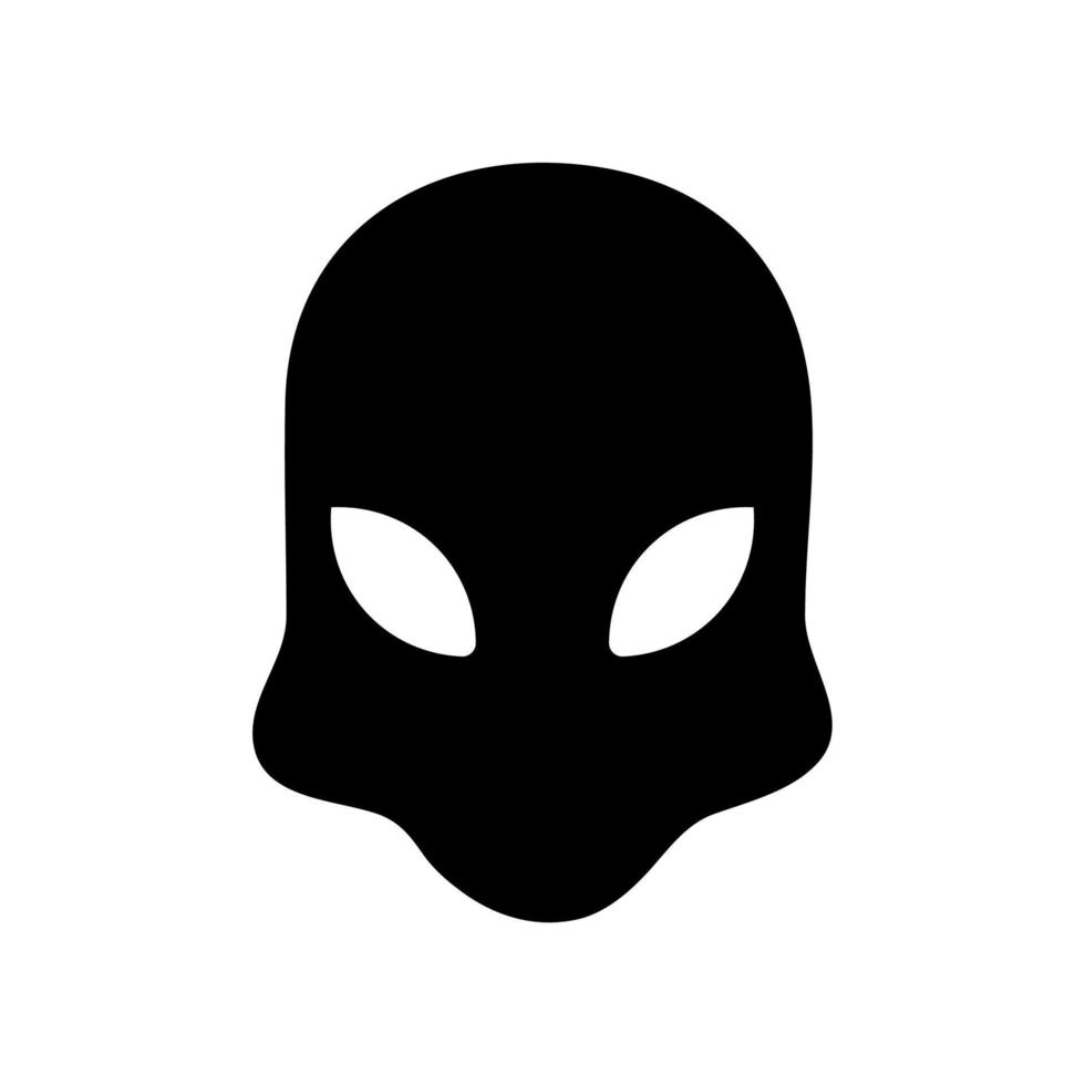 Alien faces. green alien creature with big eyes vector