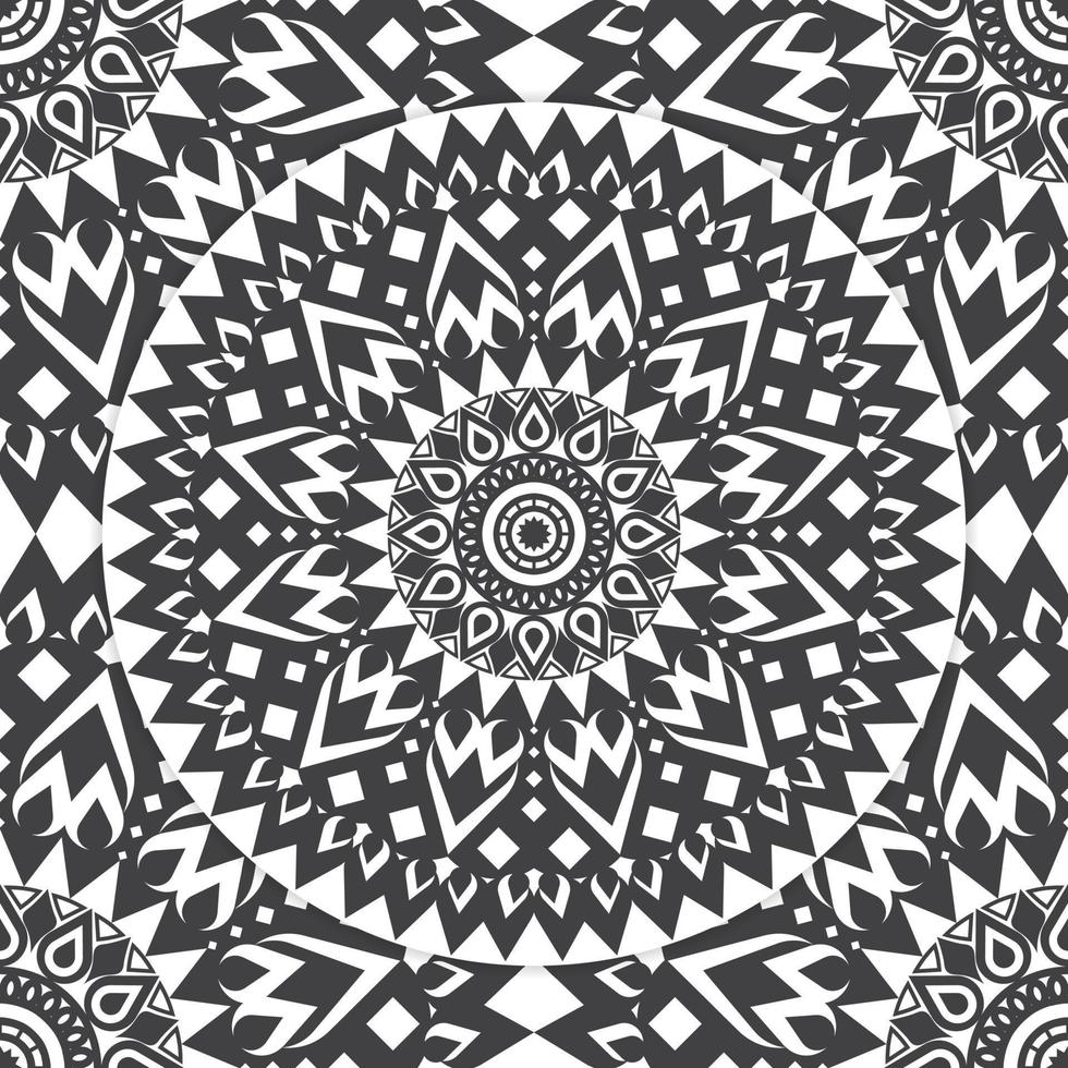 Mandala flower line art for KDP colouring book page. Mandala KDP colouring page design for adults and children vector