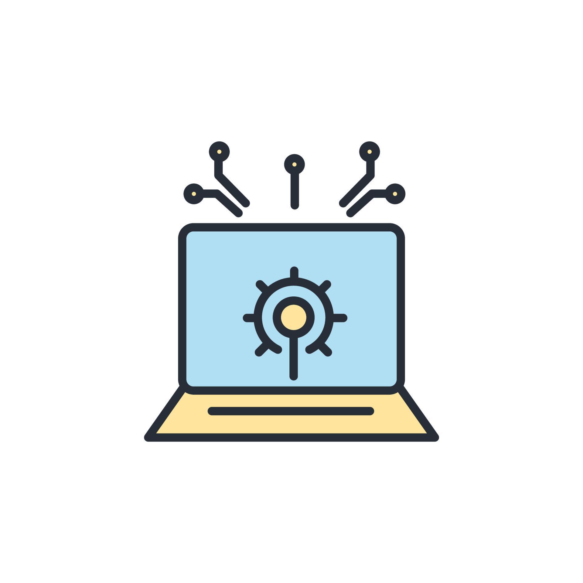 Intrusion detection system icons symbol vector elements for infographic ...