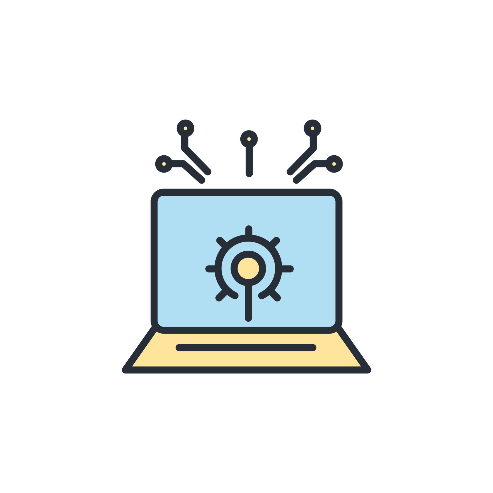 Intrusion detection system icons symbol vector elements for infographic