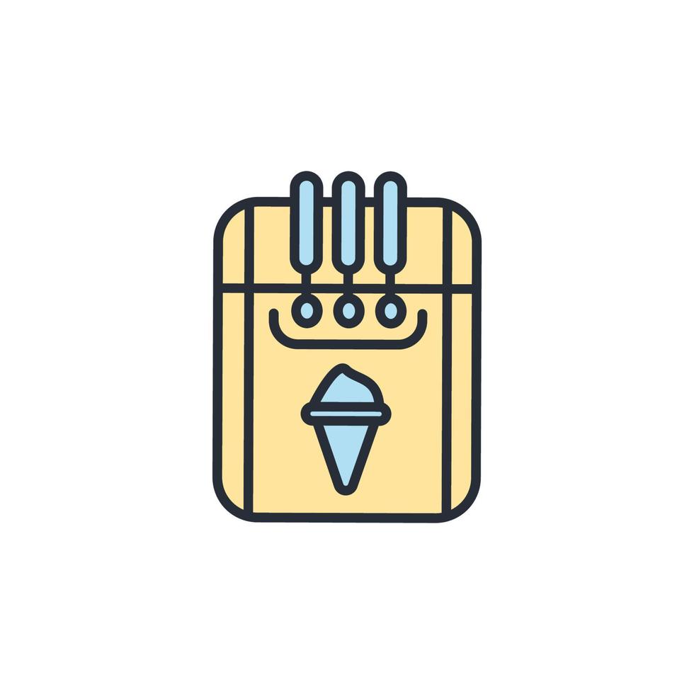 Ice cream machine icons  symbol vector elements for infographic web