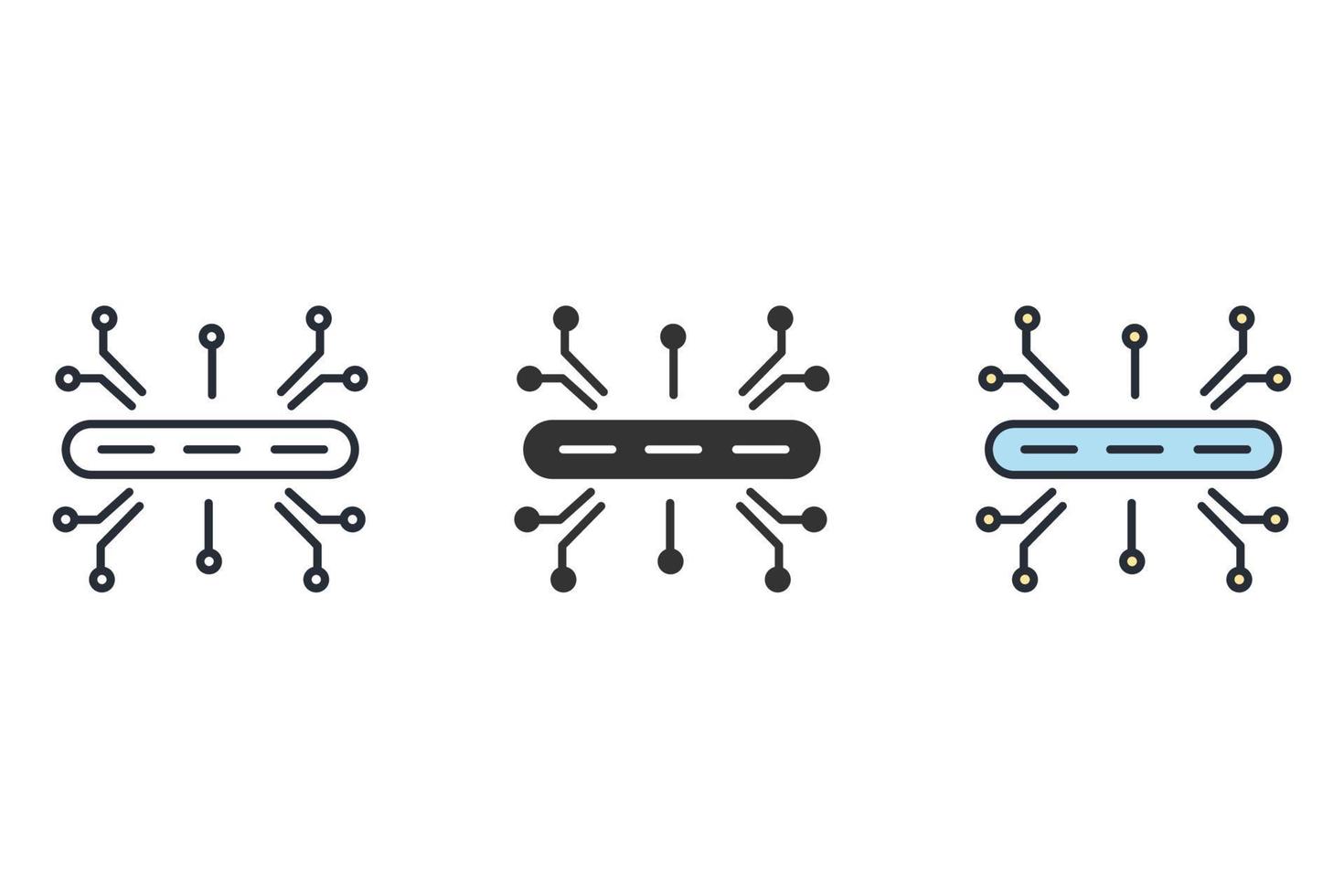 iconos de cubo símbolo elementos vectoriales para web infográfico vector