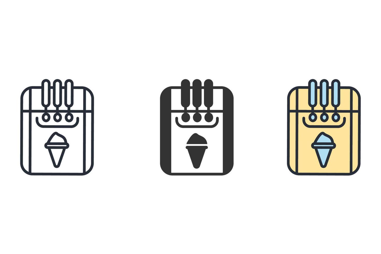 Ice cream machine icons  symbol vector elements for infographic web