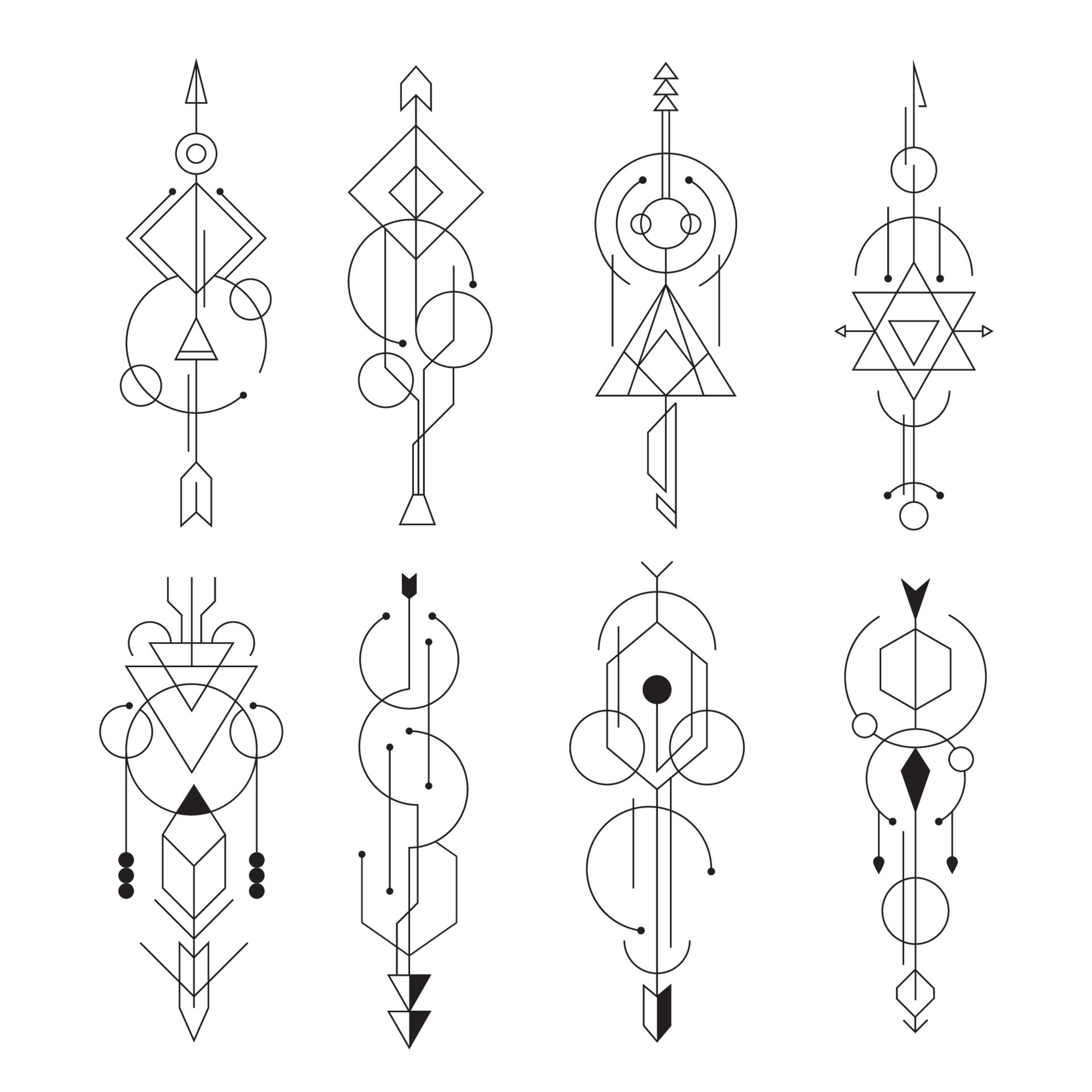 Geometric Minimalist Tattoo 10511160 Vector Art at Vecteezy Geometric Minimalist Tattoo 10511160 Vector Art at Vecteezy