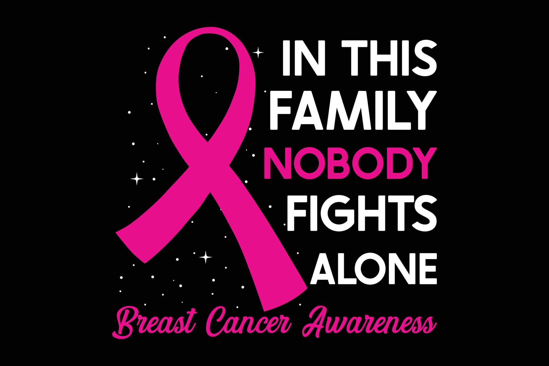 In this family nobody fights alone t-shirt design. 10511254 Vector Art