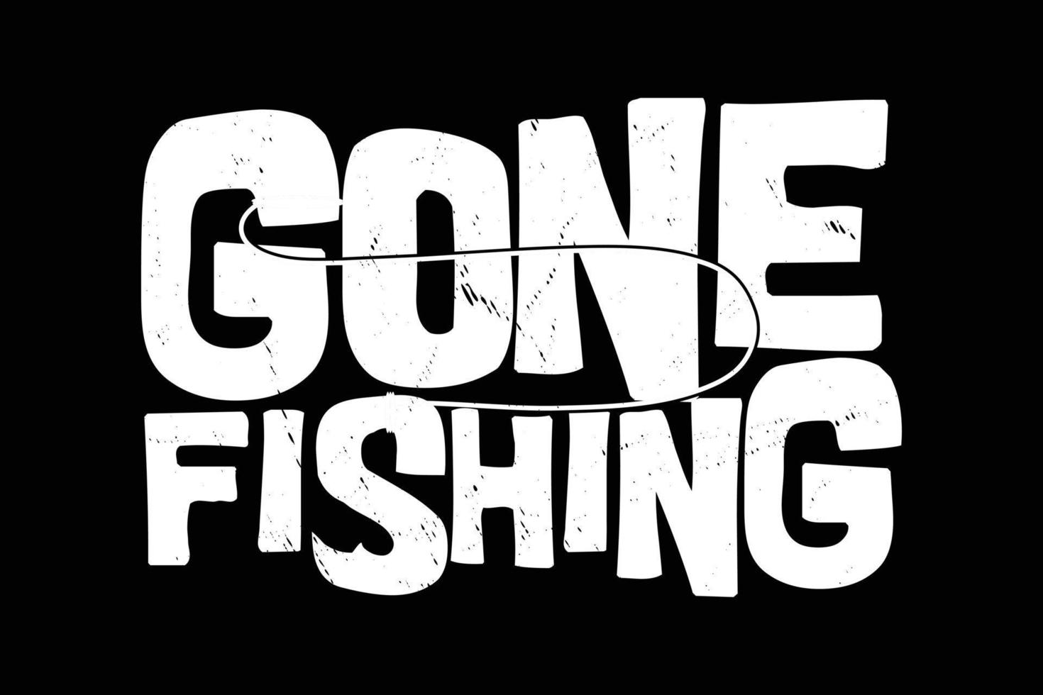 Gone fishing t-shirt design vector