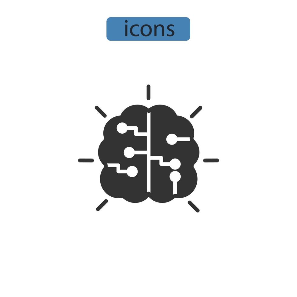 machine learning icons  symbol vector elements for infographic web
