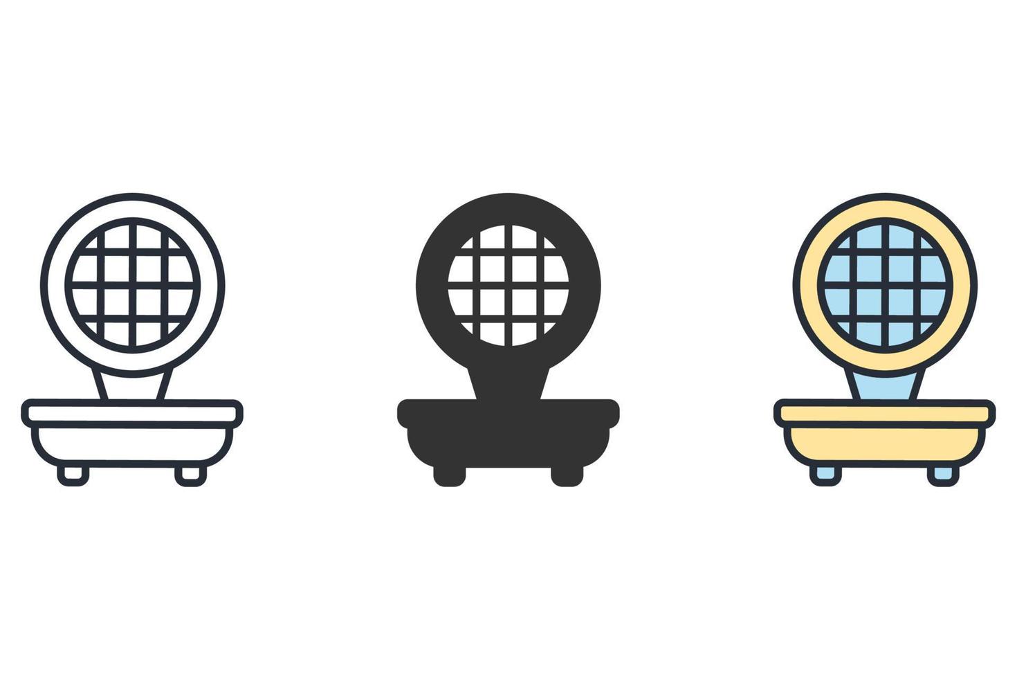 waffle maker iconos símbolo elementos vectoriales para infografía web vector