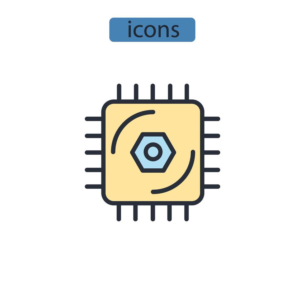 iconos de consistencia de ciclo temporal simbolizan elementos vectoriales para web infográfico vector