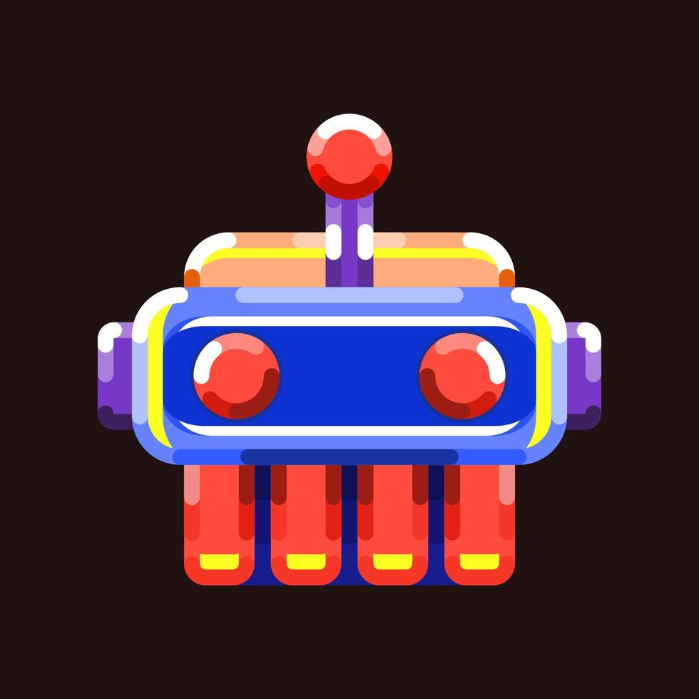 Artificial intelligence robot head design. Abstract style colorful illustration vector