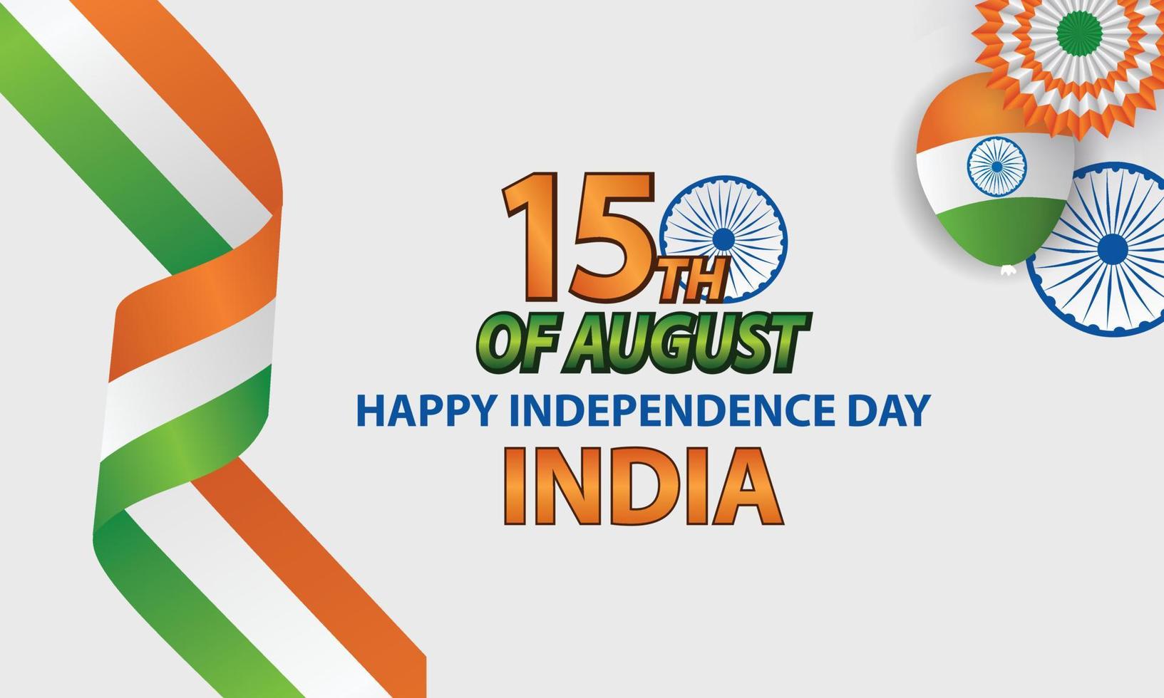 background to commemorate indian independence day vector