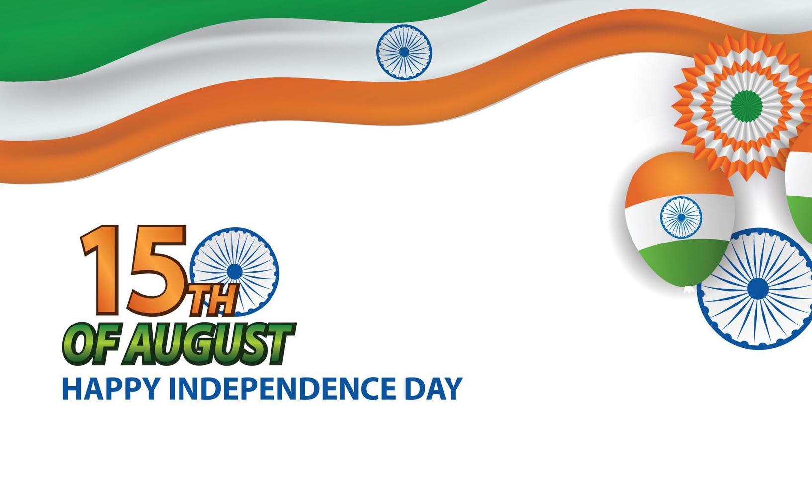 background to commemorate indian independence day vector