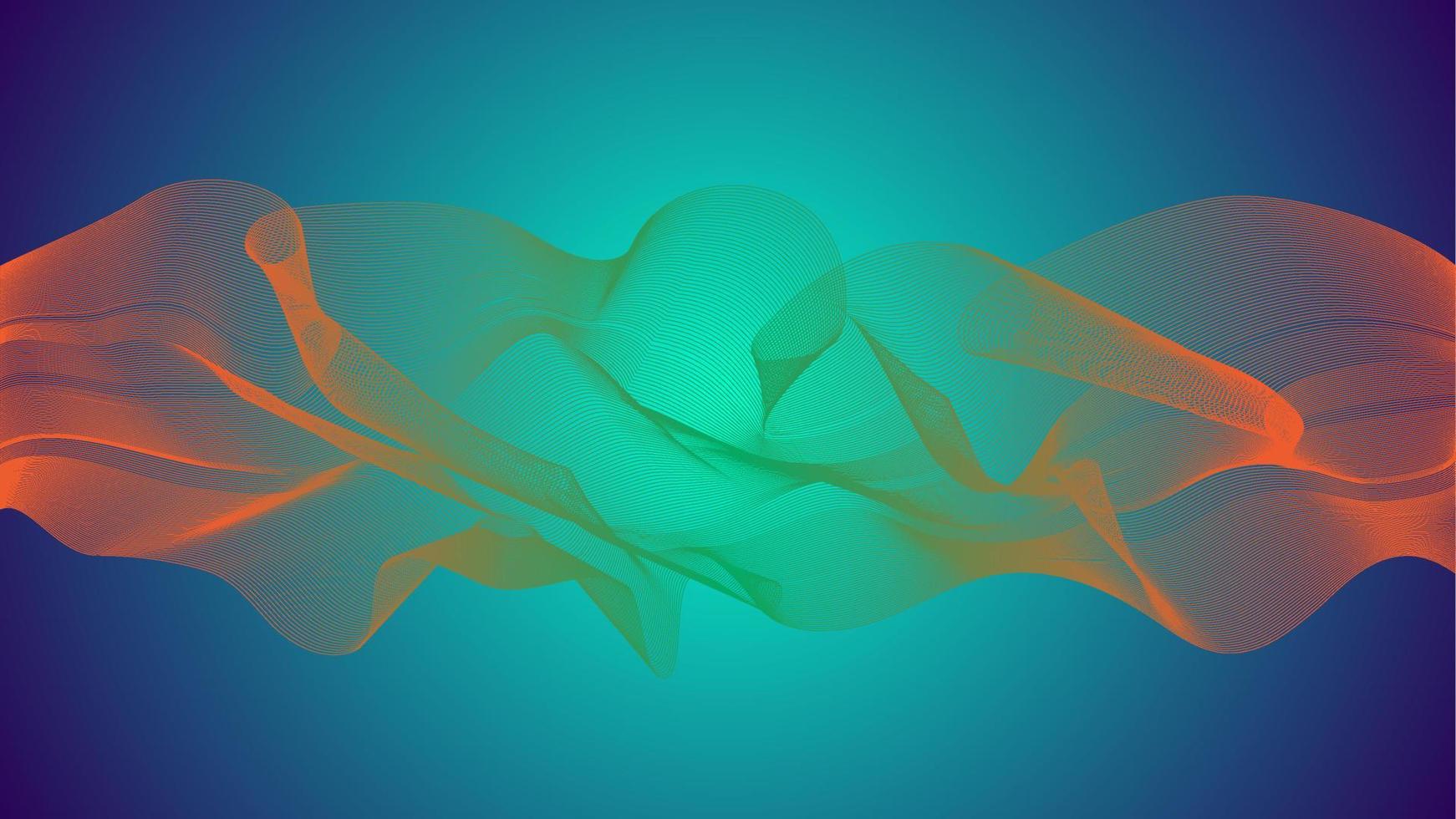 Wavy background with blue ocean. vector