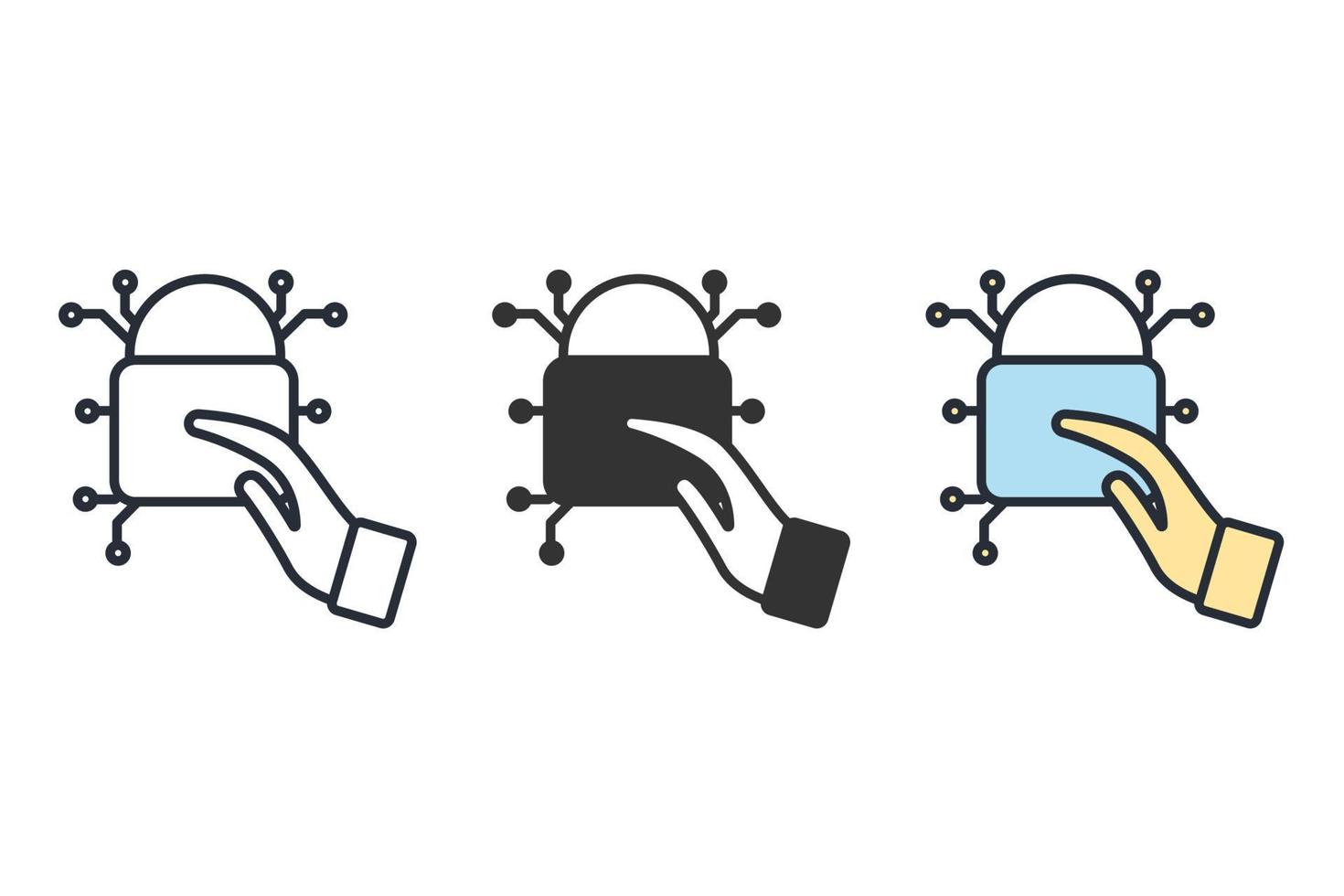 iconos de control de acceso símbolo elementos vectoriales para web infográfico vector