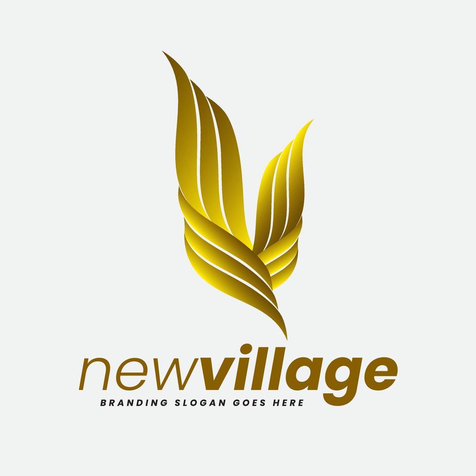 Modern Architectural Village and Travel Spot Logo vector