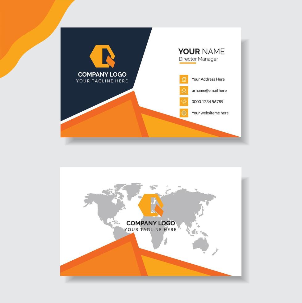 Creative modern professional business card vector