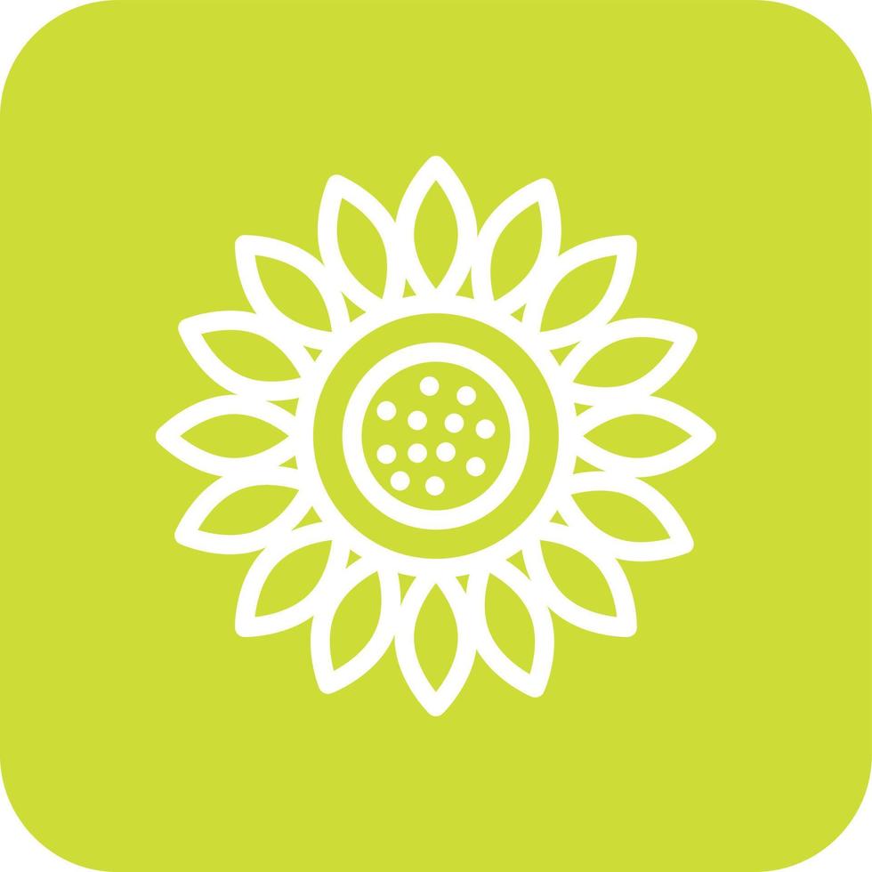 ilustración de diseño de icono de vector de girasol