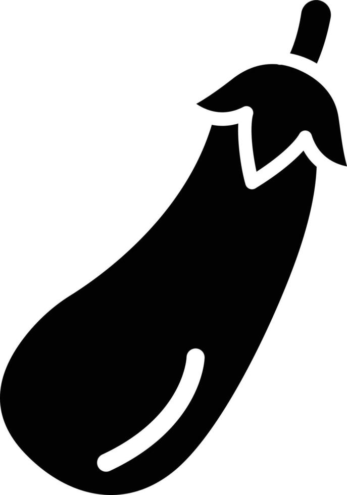 ilustración de diseño de icono de vector de berenjena