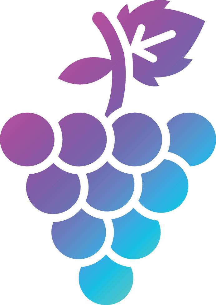 Ilustración de diseño de icono de vector de uvas