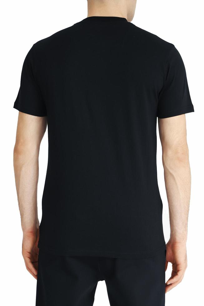 maqueta de camisetas de hombre. plantilla de diseño. espacio de copia de maqueta foto