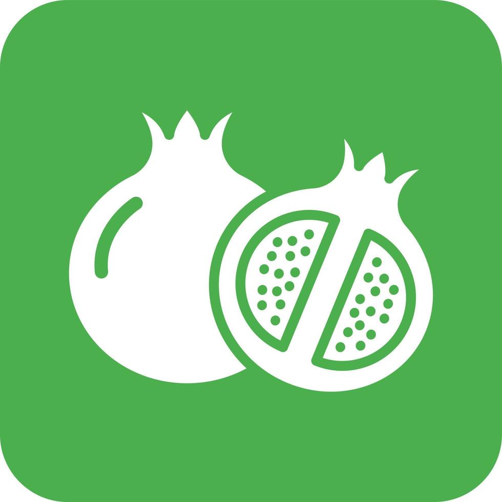 Pomegranate Vector Icon Design Illustration