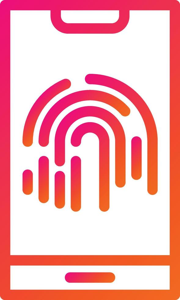 Fingerprint Vector Icon Design Illustration
