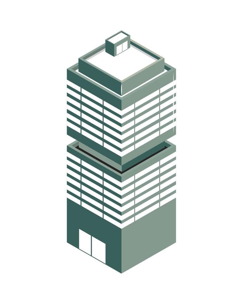 isometric urban building vector