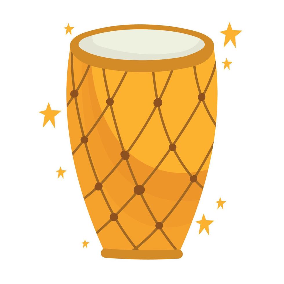 rustic drum instrument vector