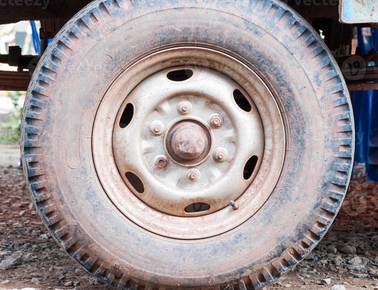 Dirty old tires photo