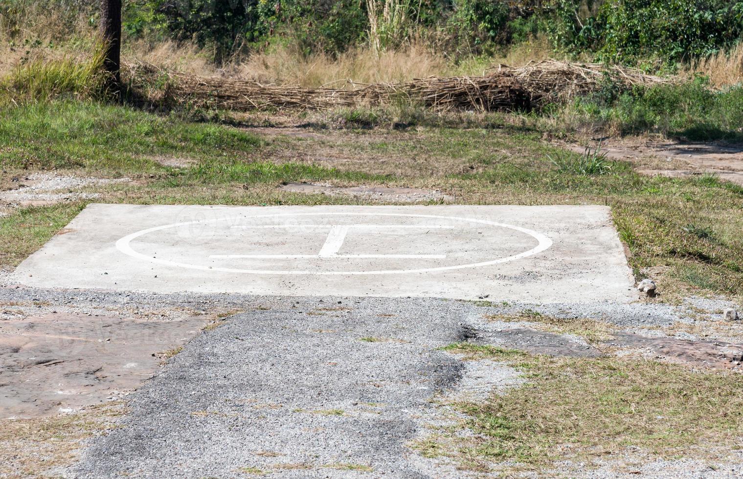 Concrete heliport base. photo