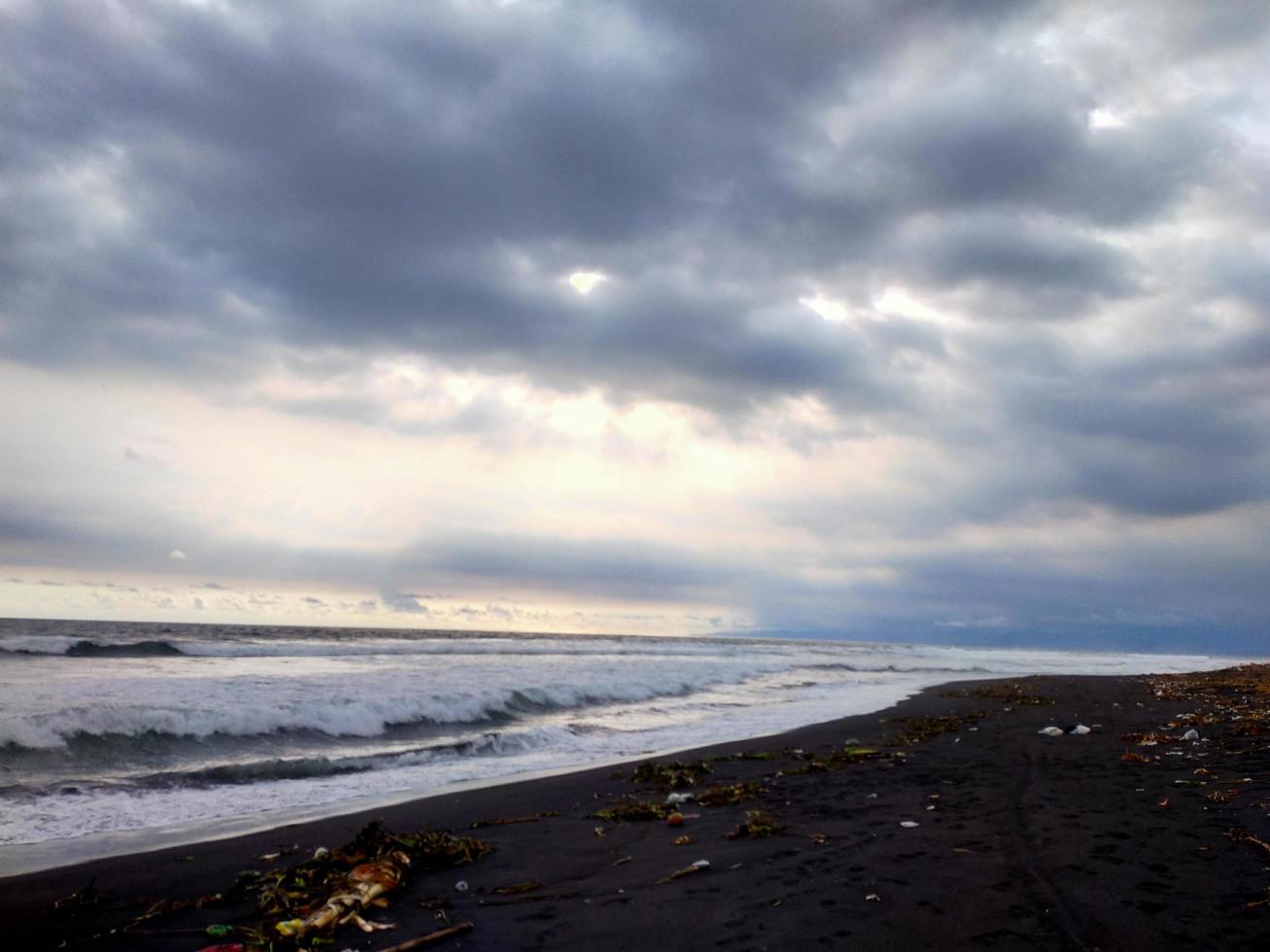 beach the sun has set ocean relaxation photo