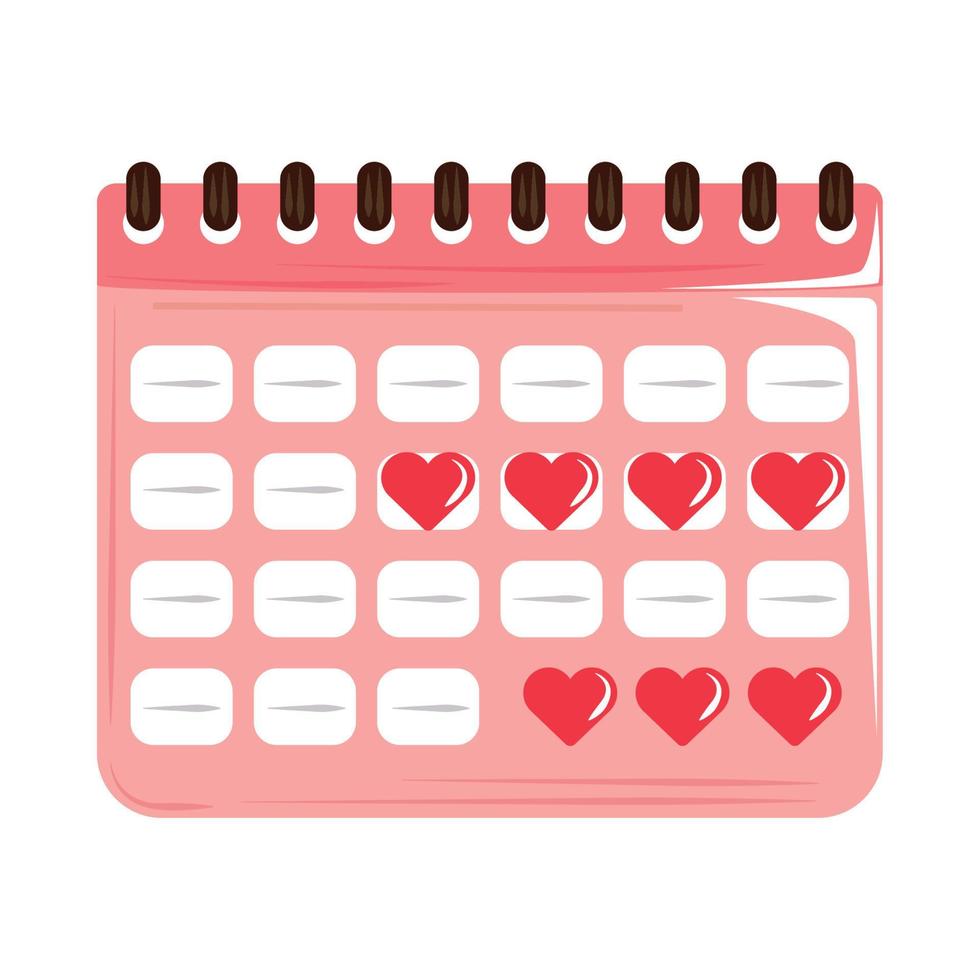 controlar el calendario de la menstruación vector