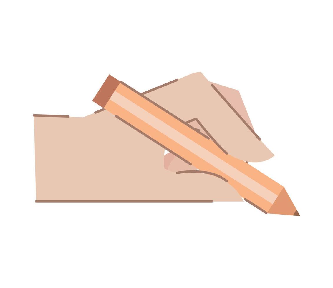 hand with pen vector