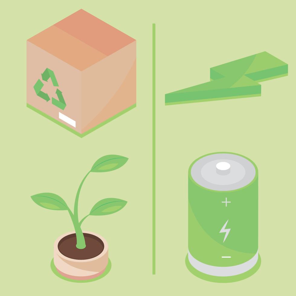 set of ecology vector