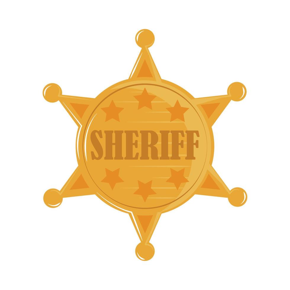 sheriff star insignia vector