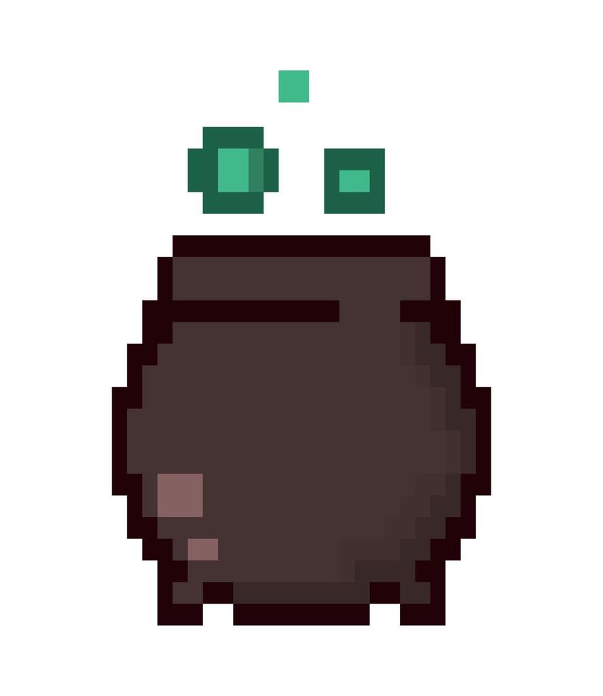 cauldron pixel icon vector