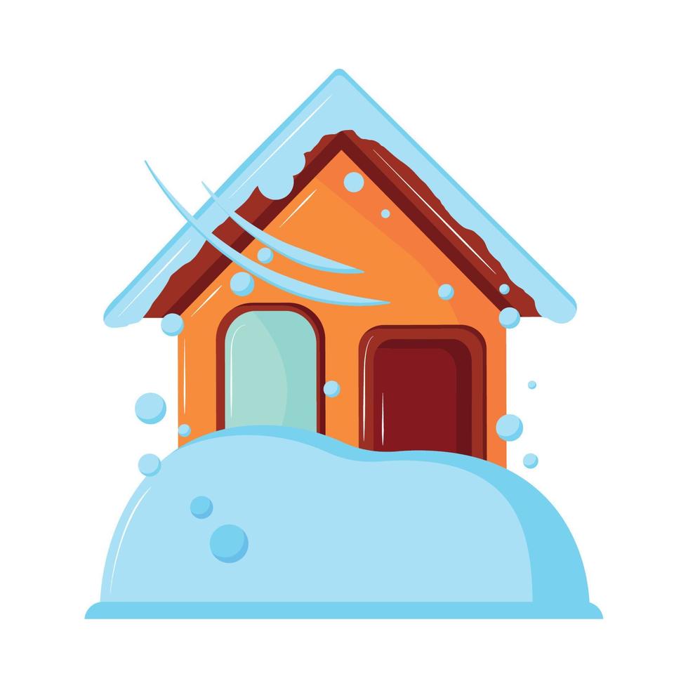 snowfall natural disaster vector