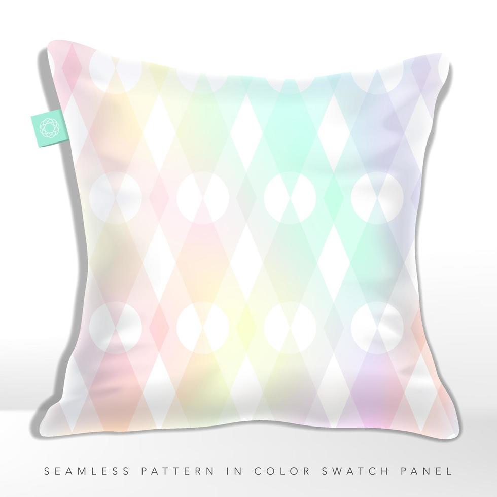 Vector Holographic or Iridescent Geometric Seamless Pattern in Pastel Colors. Pink, Blue, Mint and Purple.