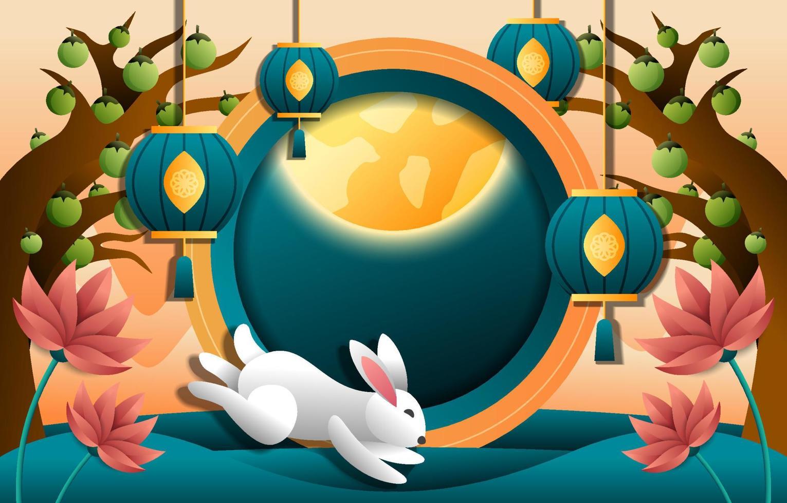 Happy Chuseok Backround vector