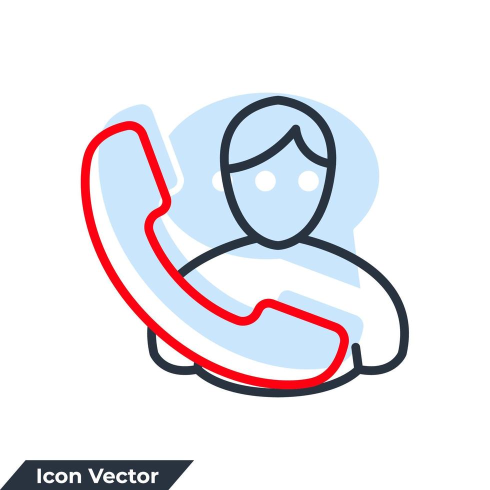 call icon logo vector illustration. call man symbol template for graphic and web design collection