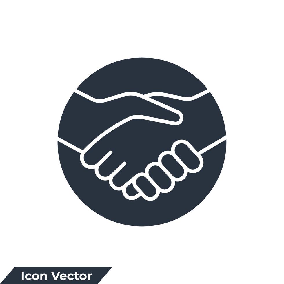 Handshake icon logo vector illustration. partnership symbol template for graphic and web design collection