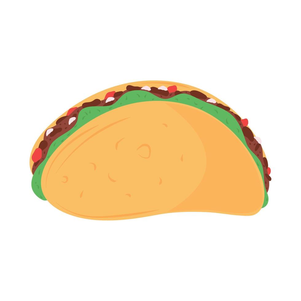 taco de comida rápida vector