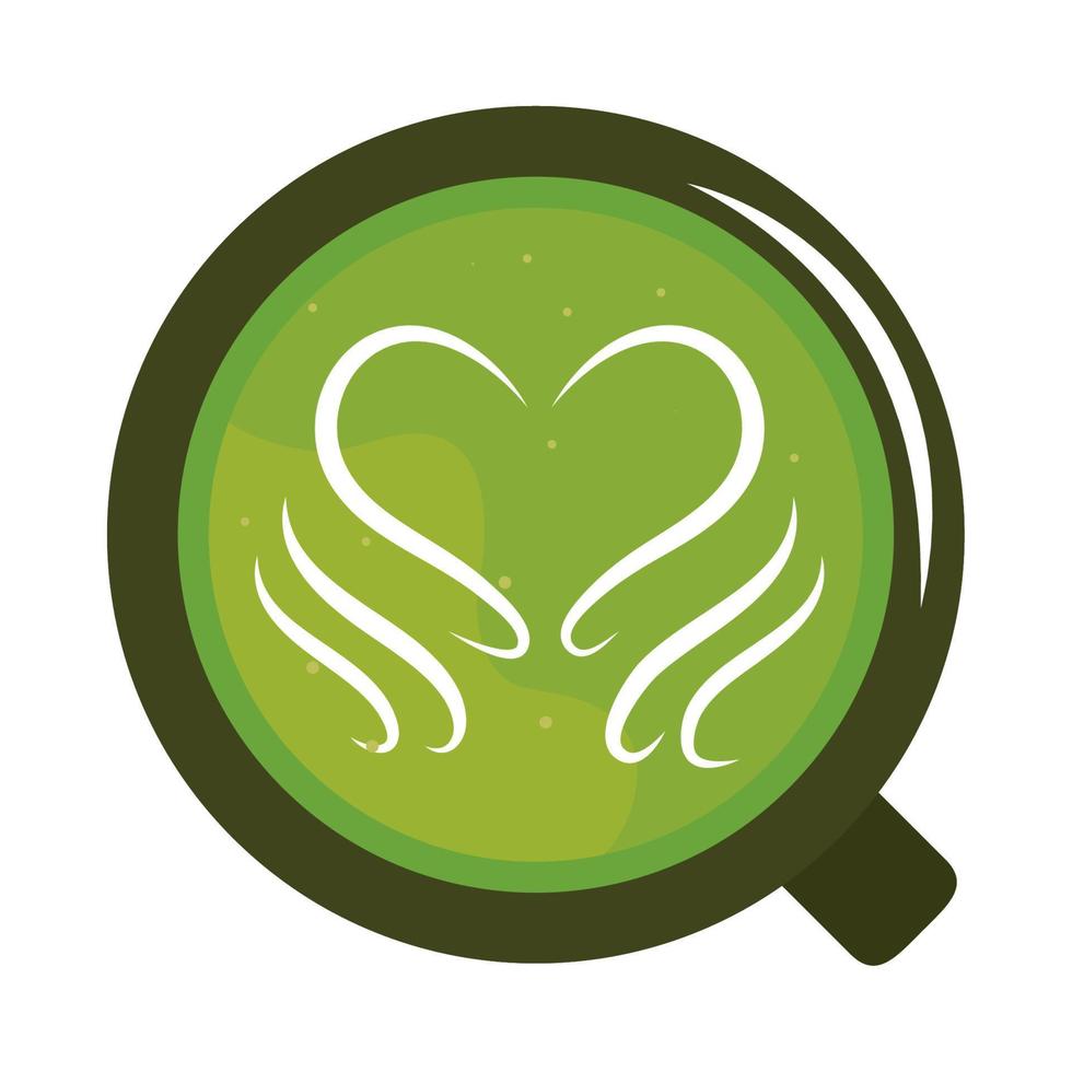 matcha tea beverage vector