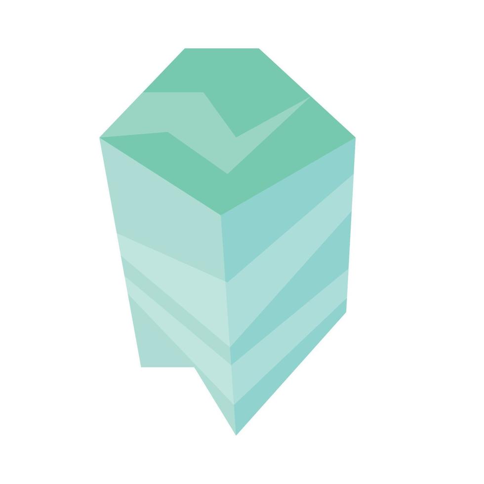 healing crystal on white background vector