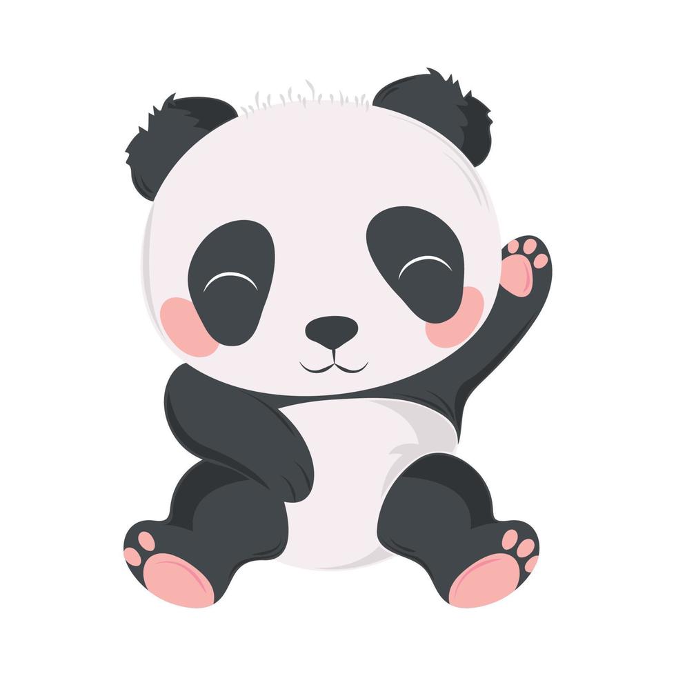 baby cute panda vector