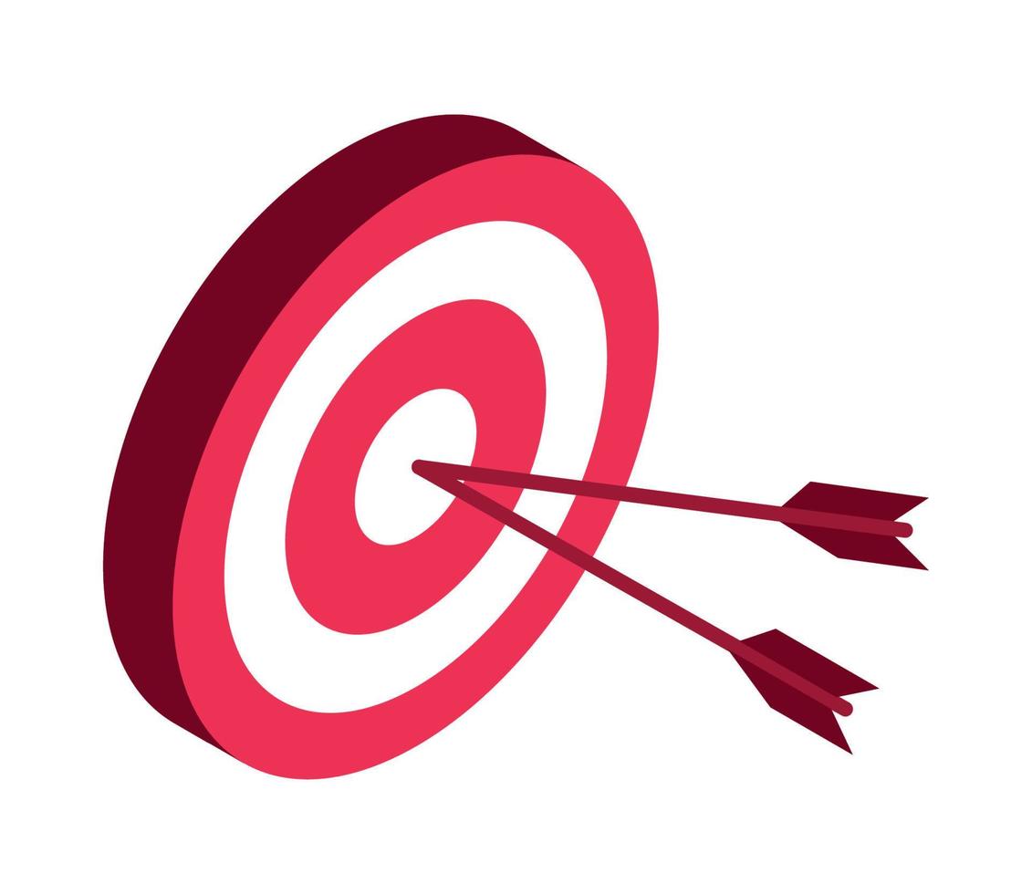 isometric target icon vector
