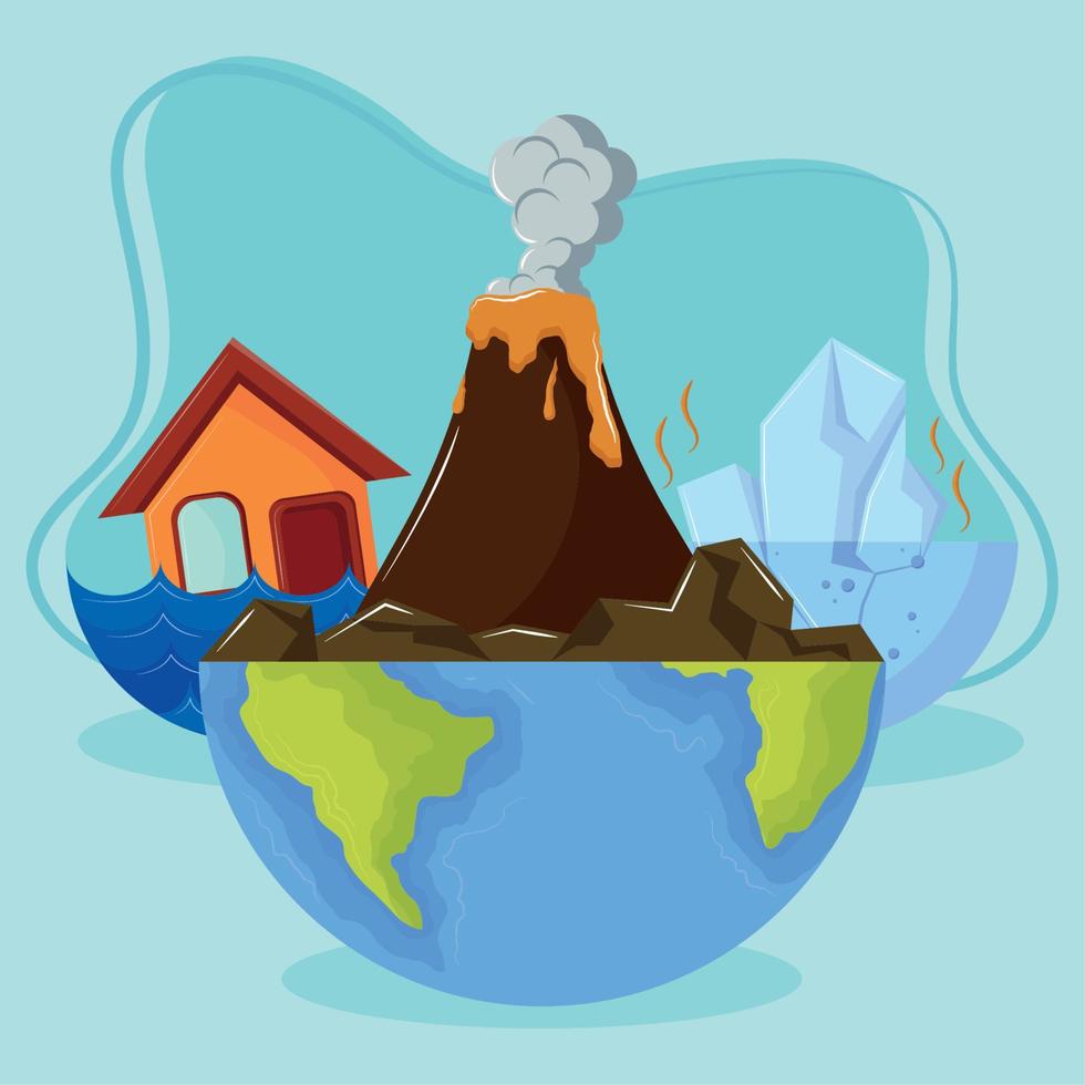 natural disasters composition vector