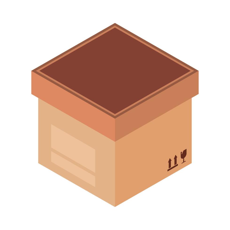 packing box with lid vector