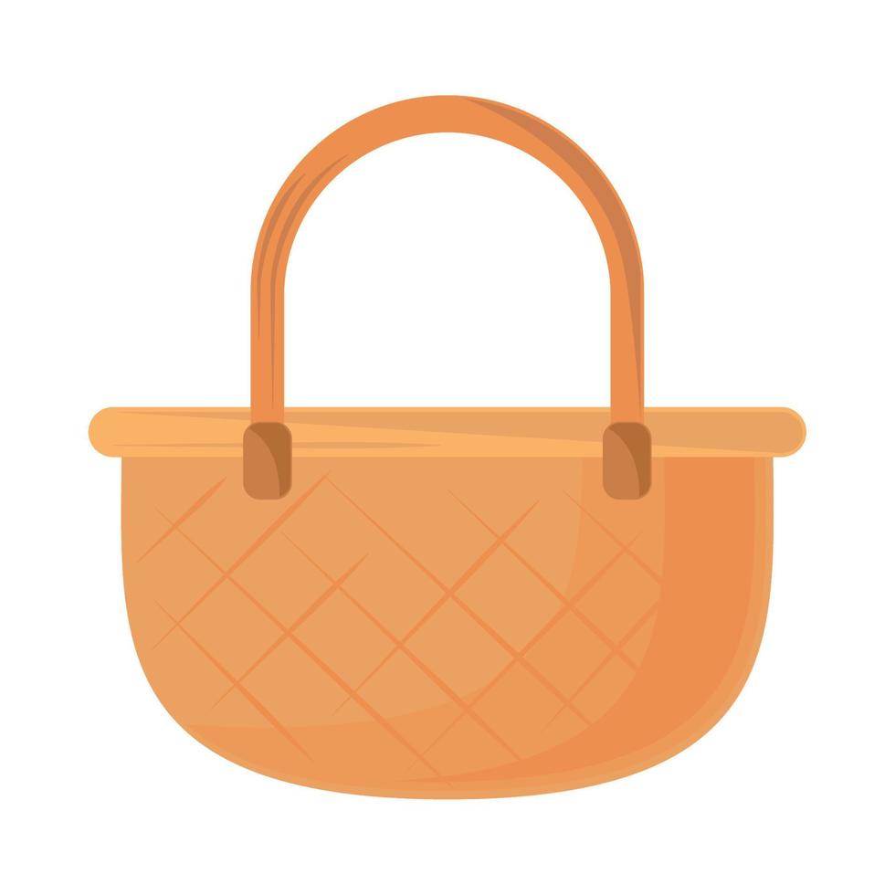 wicker basket icon vector