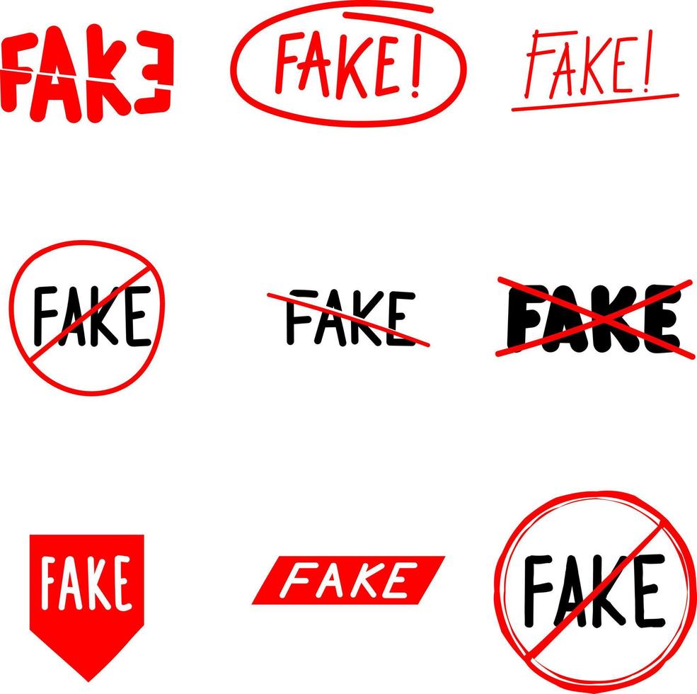 Fake Sign Bundle vector